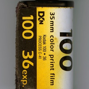 one year long the film, Kodak 100, was exposed to the weather, outsides corusion, than developed