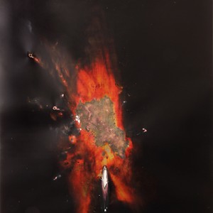 "HOT", 2014, ca. 230x127cm, Rocketogram / Color-Photogram, unique