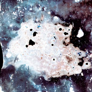 "Aqualumenaut", 2013, 240x180cm, Lumino-Fuseogram on 5x7 inch sheet film / C-Print analog, 2+1 AP