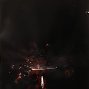 "RT-21M-Pioner", 2014, ca. 230x127cm, Rocketogram / Color-Photogram, unique