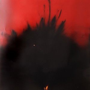 "Sunken-Exposure", 2014, ca. 230x127cm, Rocketogram / Color-Photogram, unique