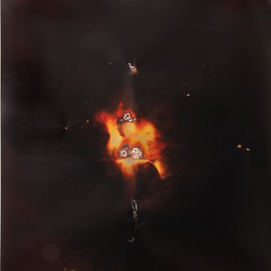 "Sunken-Shine", 2014, ca. 230x127cm, Rocketogram / Color-Photogram, unique