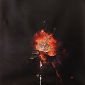 "Vympel", 2014, ca. 230x127cm, Rocketogram / Color-Photogram, unique