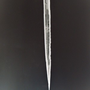 untitled / icicle, 2007, ca. 110x60cm, B/W Photogram, unique