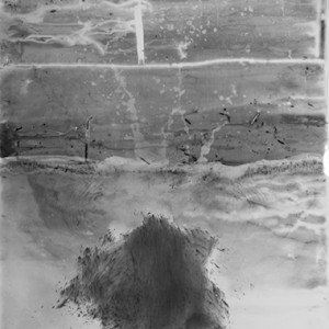 "under water bomb no.4", 2012, ca. 150x106cm, BW Photogram, unique