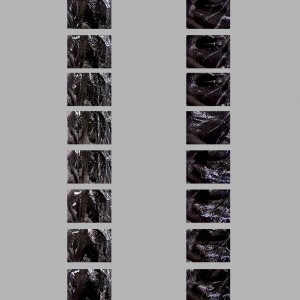 "Black Hand", 2002, 4 sec., loop, 2 channels PAL Video installation, no sound, screenshots of