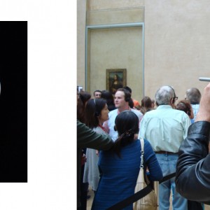 "ML6", ongoing seria, ca. 30x24cm, Lambdaprint, 1+1 AP / right picture: documentation view during work process at the Louvre, Paris 2014