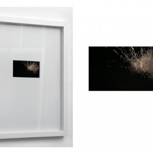 „Imploexploding Nimbus“, 2015, Full HD video-loop, no sound, 6x10,5 cm retina dispaly in objectframe, dimension variable