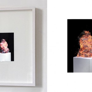 „Study of a notion no.1“,
Full HD Video, loop, no sound, left picture: Video on 19,5 x 14,5 cm display in object frame